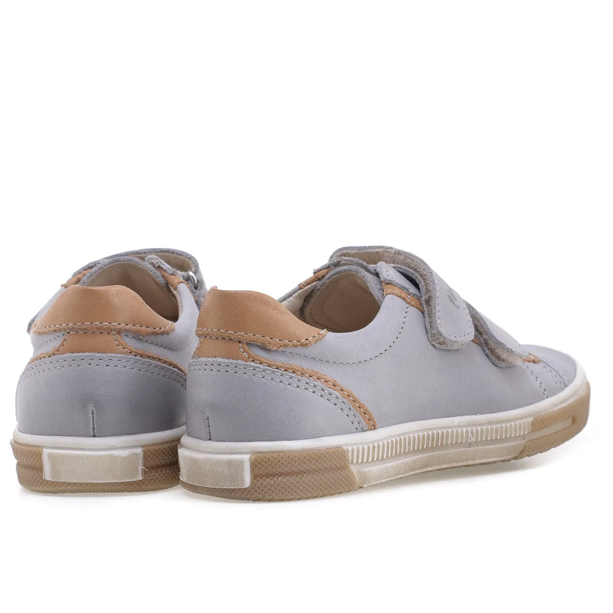 (2066B-2) Low Velcro Trainers Grey