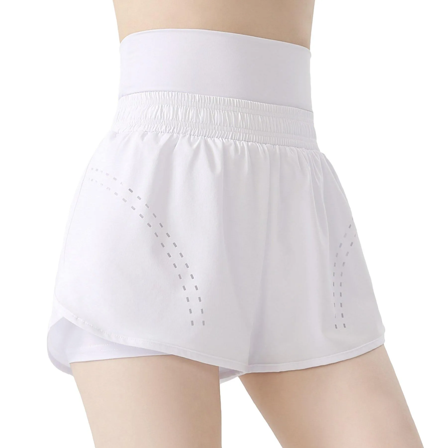 Active Shorts for Women -  High Waisted Athletic Free-Flowing Running Shorts