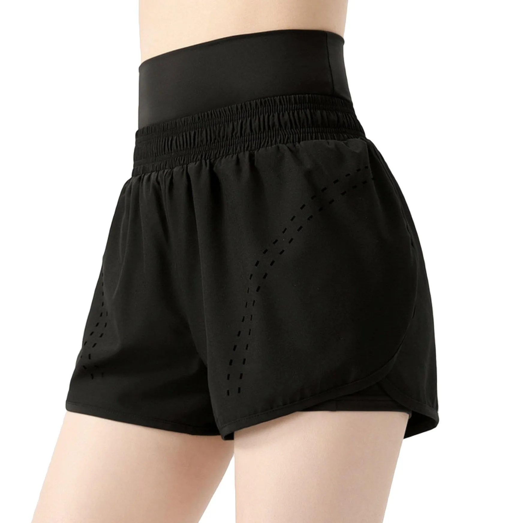 Active Shorts for Women -  High Waisted Athletic Free-Flowing Running Shorts