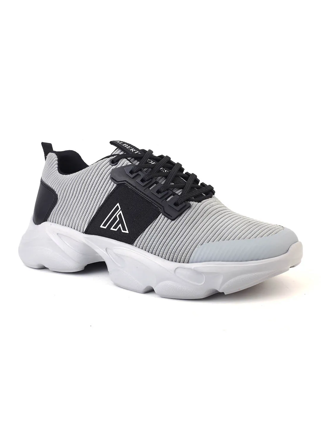 Alberto Torresi Grey Laceup Sports Shoes