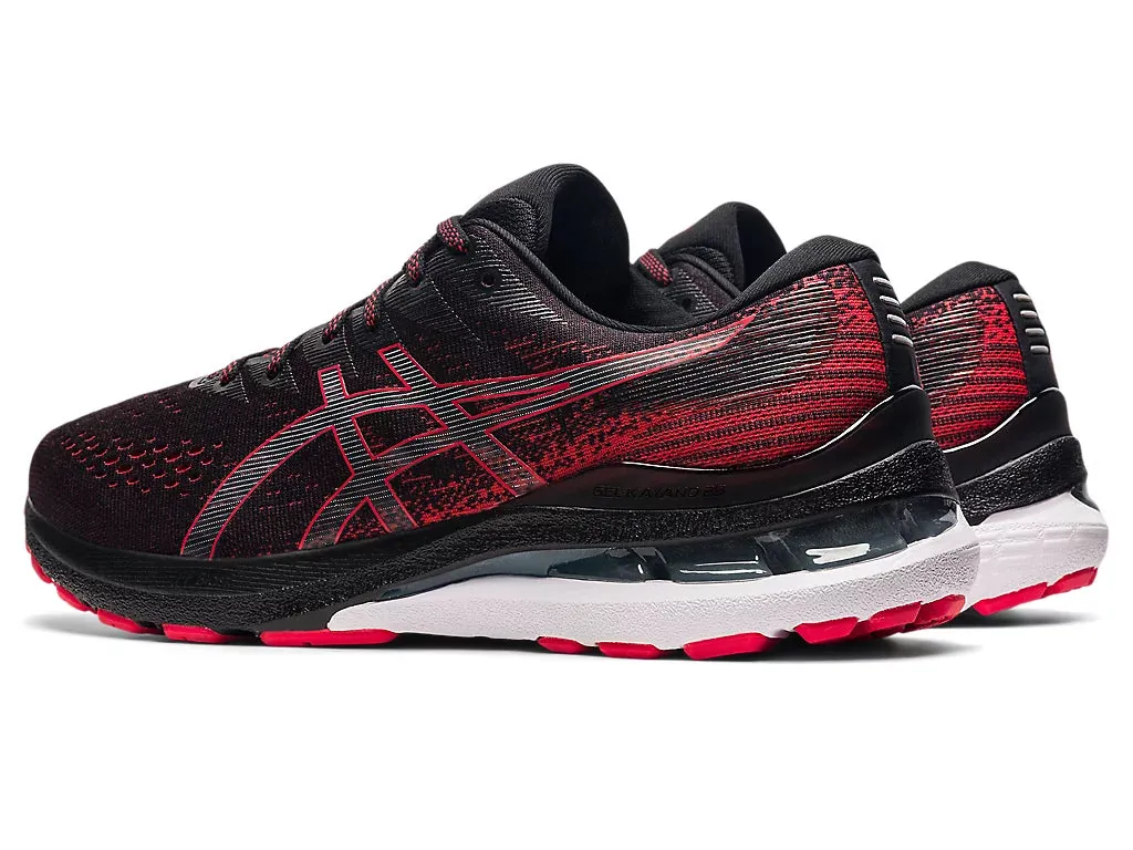 Asics Gel-Kayano 28 Men's Running Shoes - Black/Electric Red