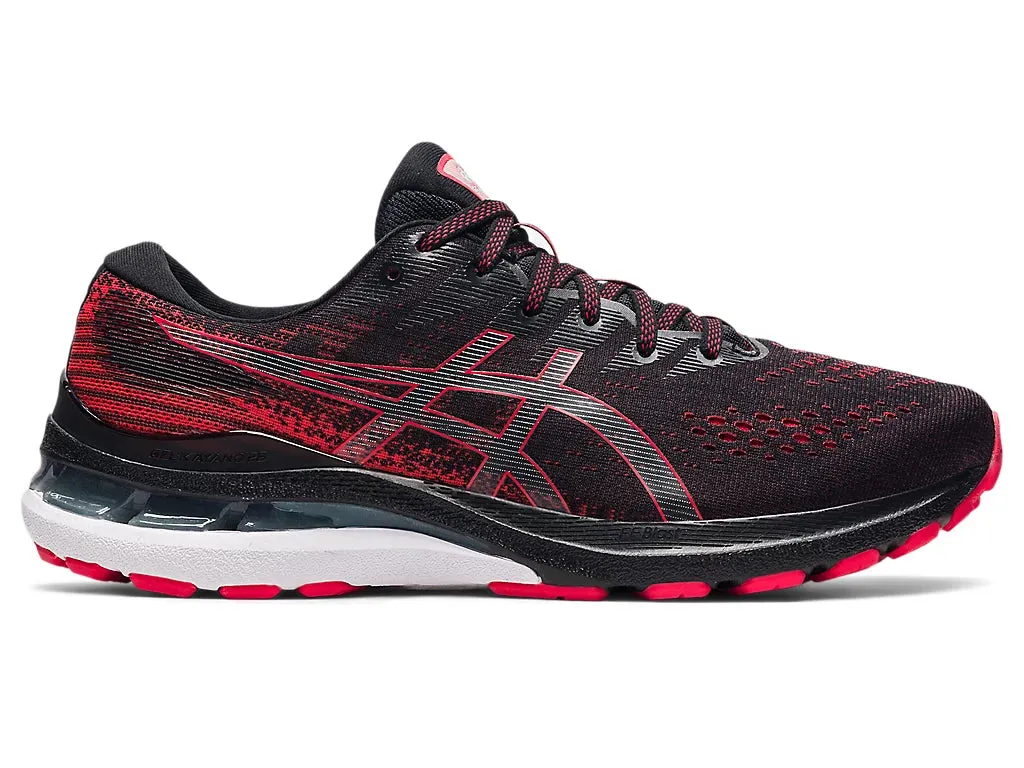 Asics Gel-Kayano 28 Men's Running Shoes - Black/Electric Red