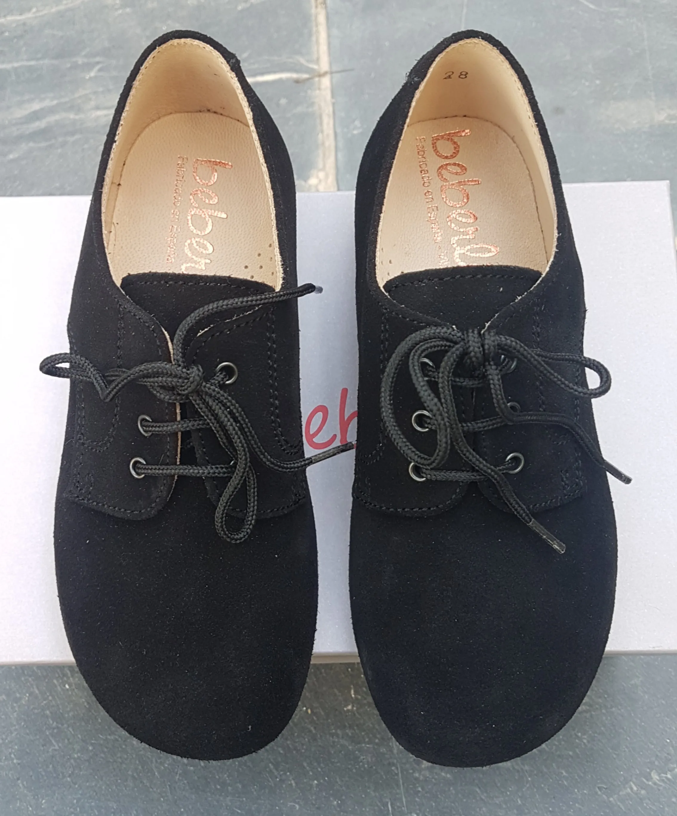 Beberlis Black Suede Oxford Dress Shoes