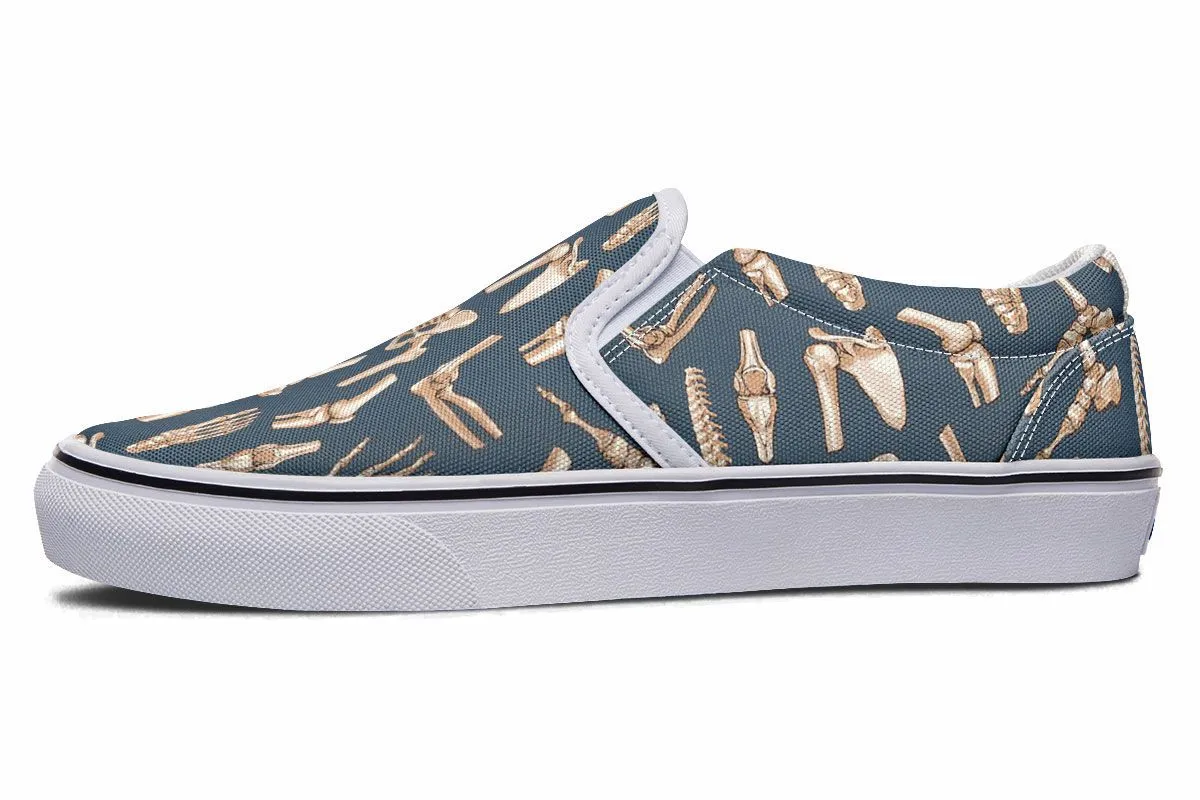 Bone Pattern Slip-On Shoes