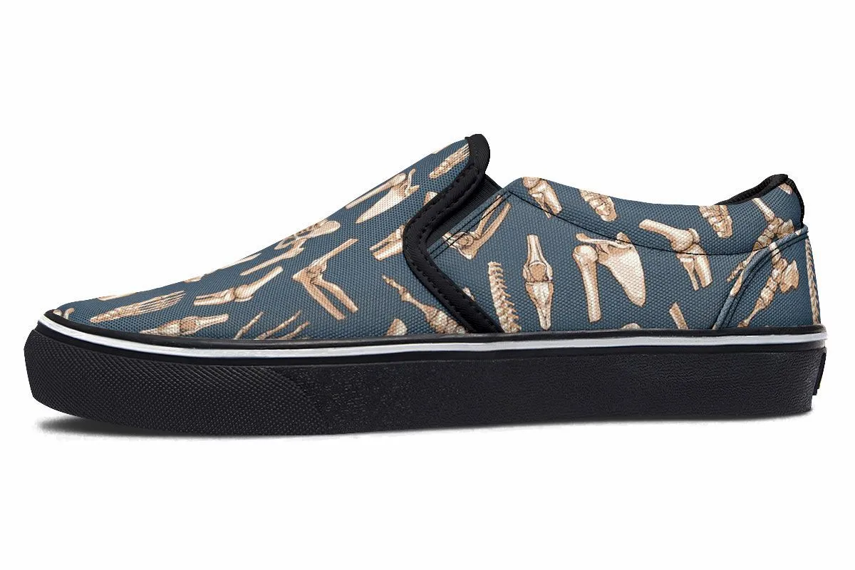 Bone Pattern Slip-On Shoes