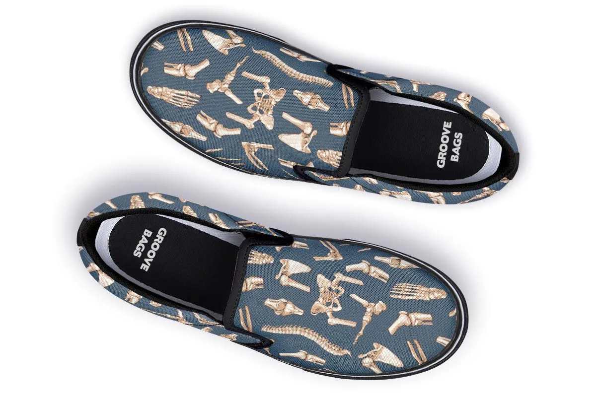 Bone Pattern Slip-On Shoes