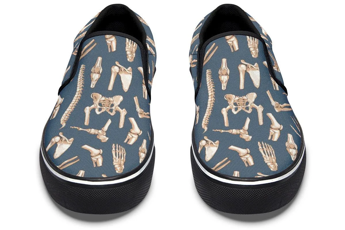 Bone Pattern Slip-On Shoes