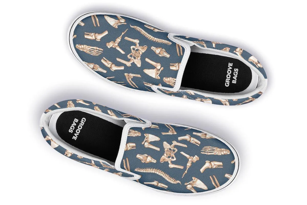 Bone Pattern Slip-On Shoes