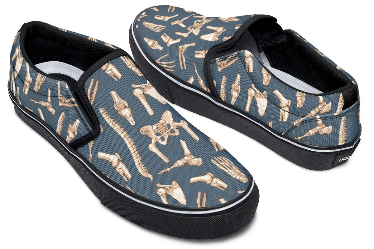 Bone Pattern Slip-On Shoes