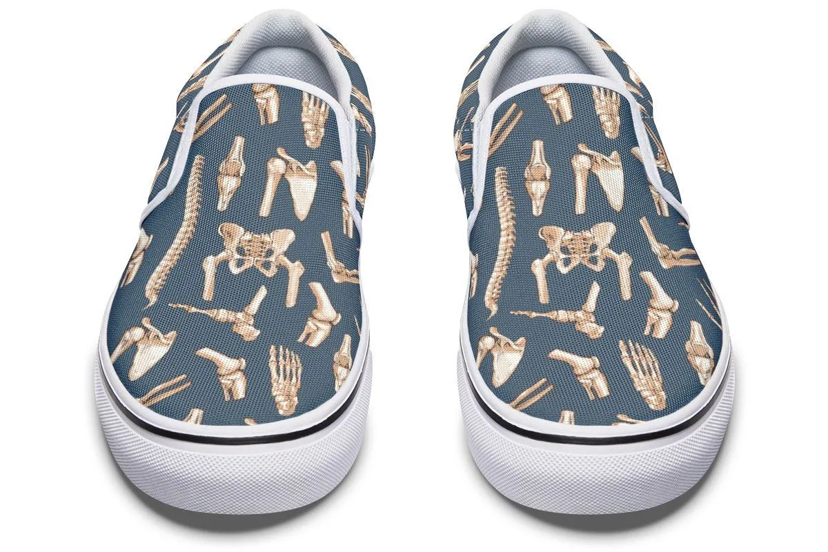 Bone Pattern Slip-On Shoes