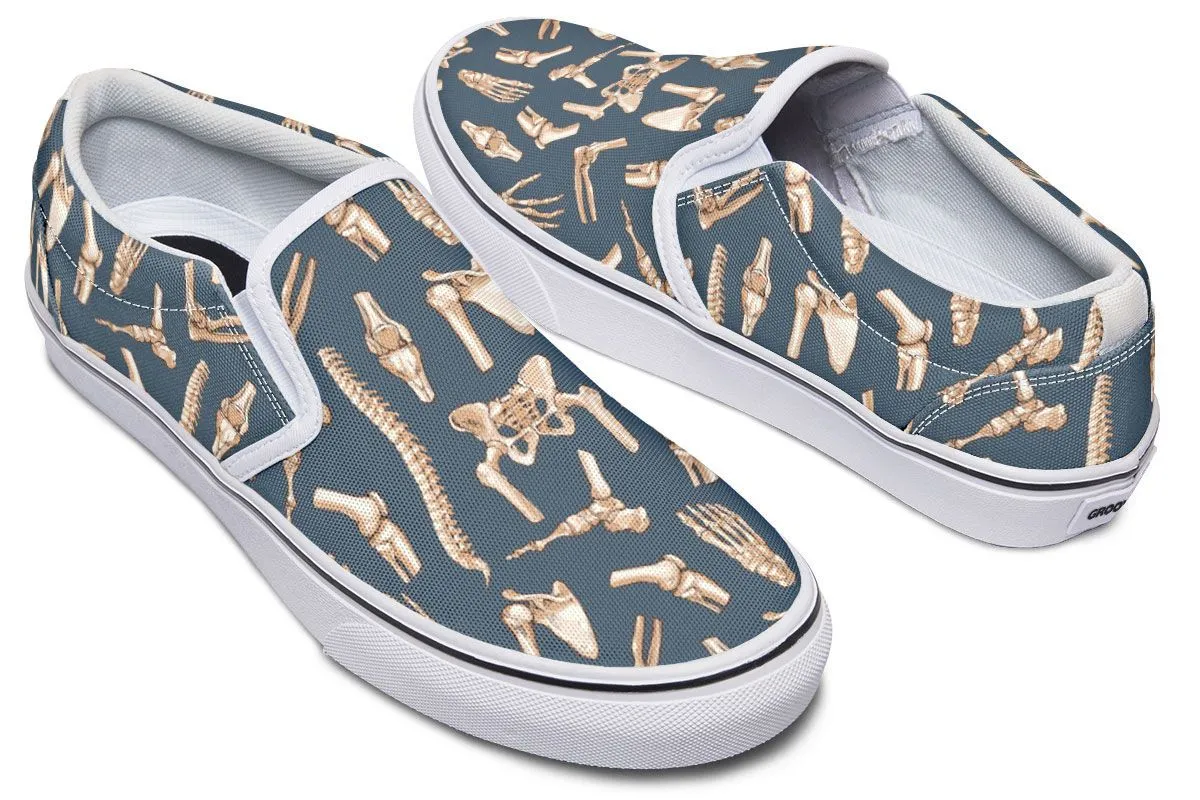 Bone Pattern Slip-On Shoes