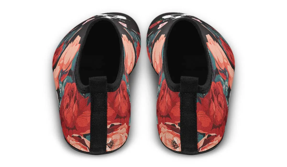 Boston Terrier Rose Aqua Barefoot Shoes