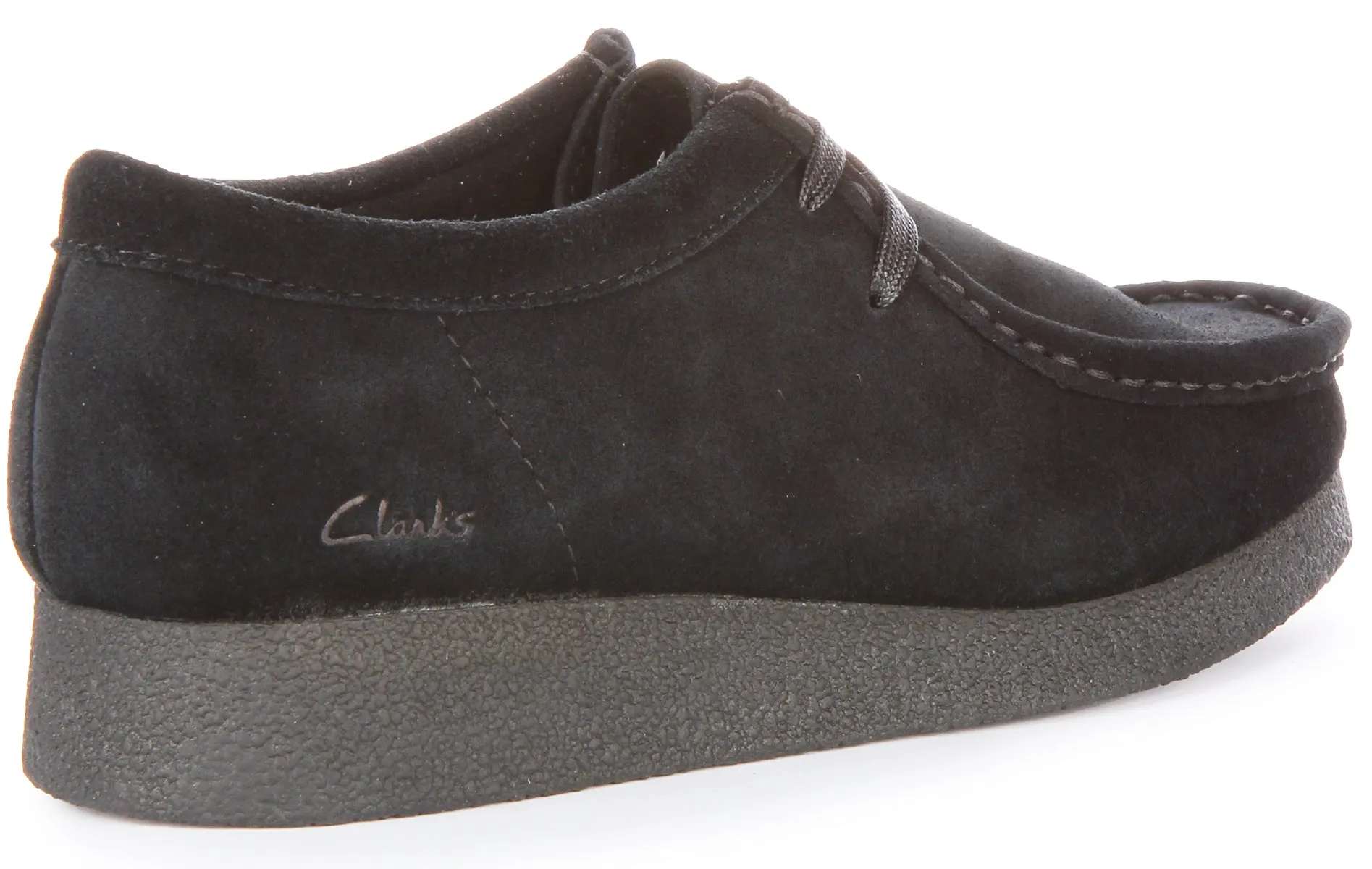 Clarks Wallabee Evo shoe In Black Suede For Women