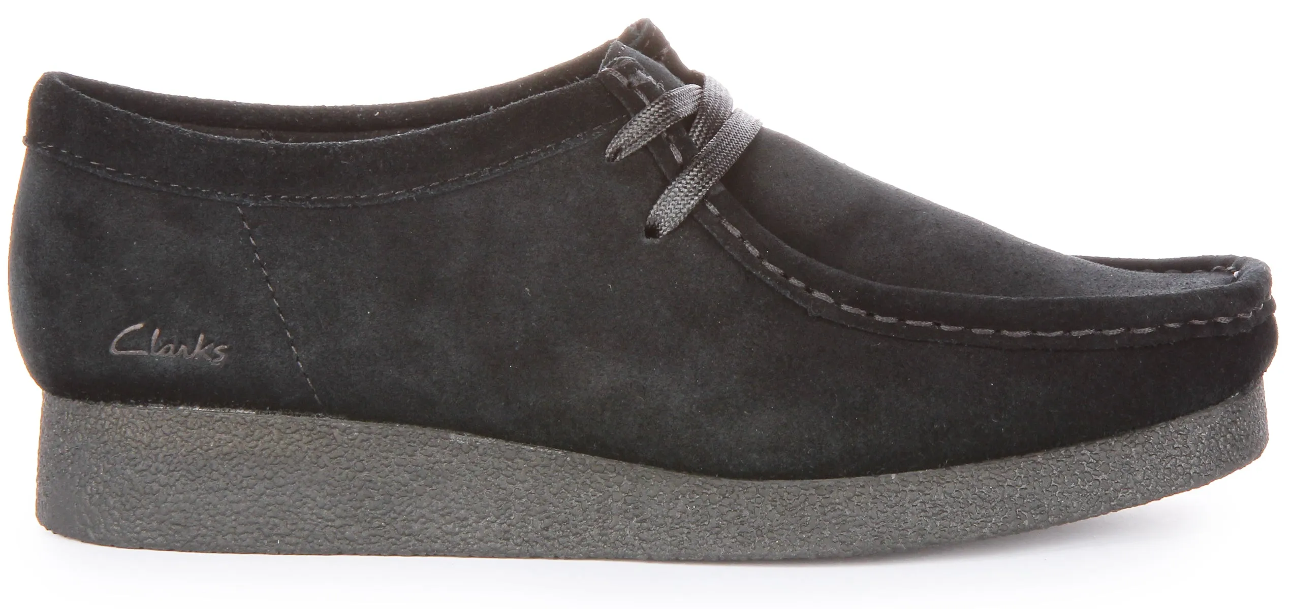 Clarks Wallabee Evo shoe In Black Suede For Women