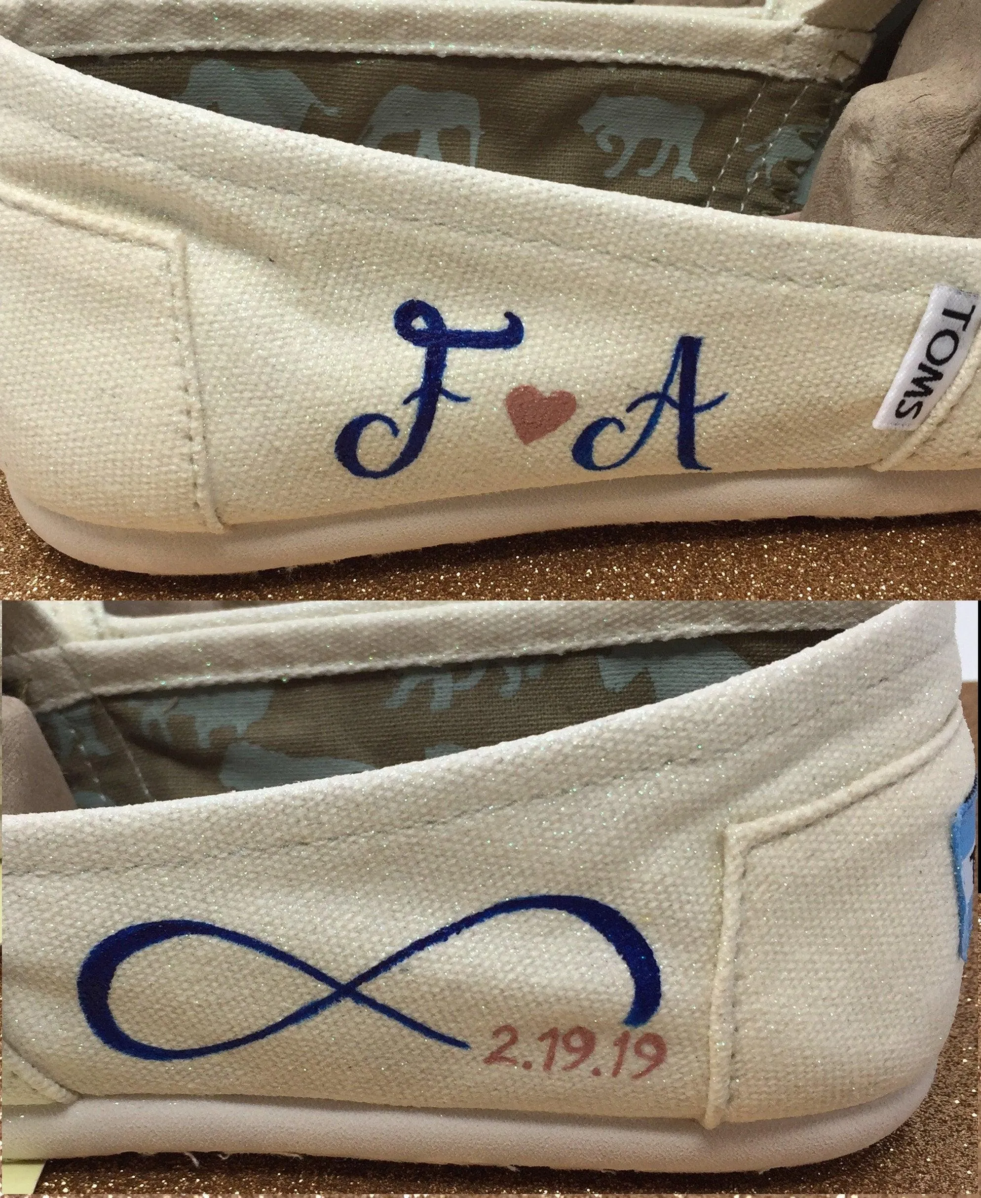 Custom Infinity Initial Shoes