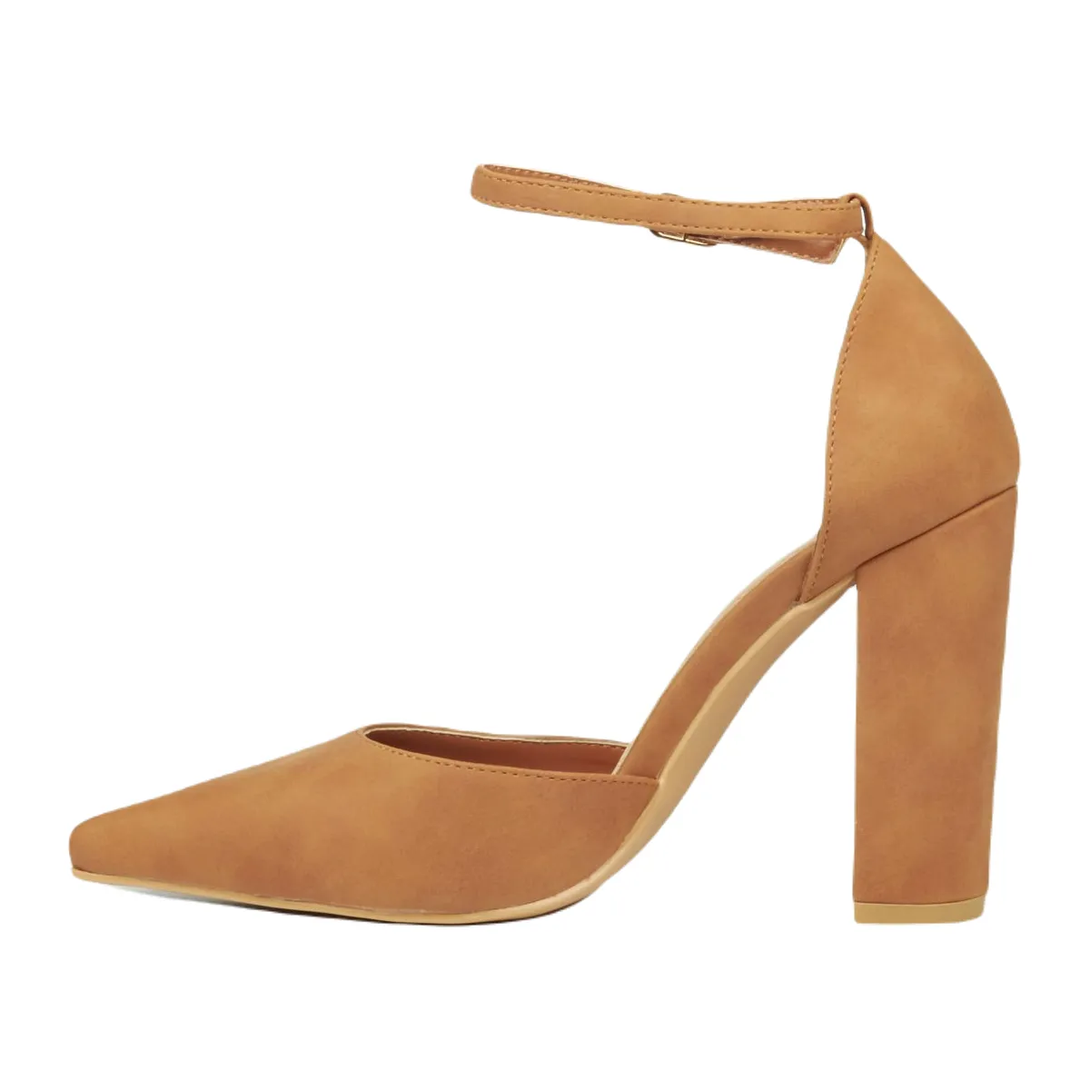 Executive Envy Block Heels (Tan)