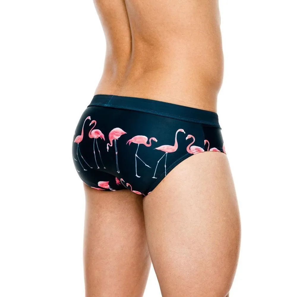 Flamingo Print Men Briefs