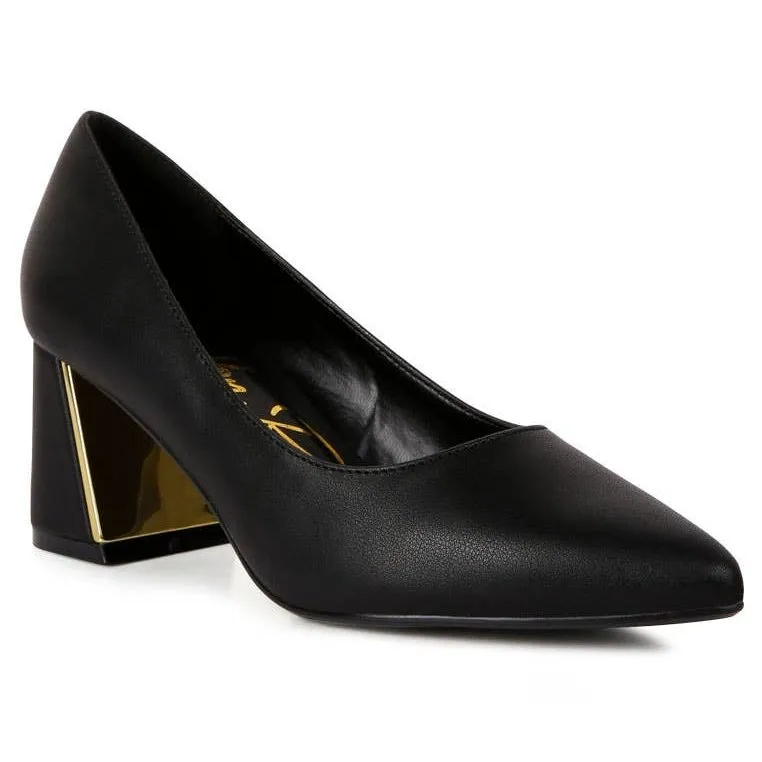 Golden Mirror Pump Heel