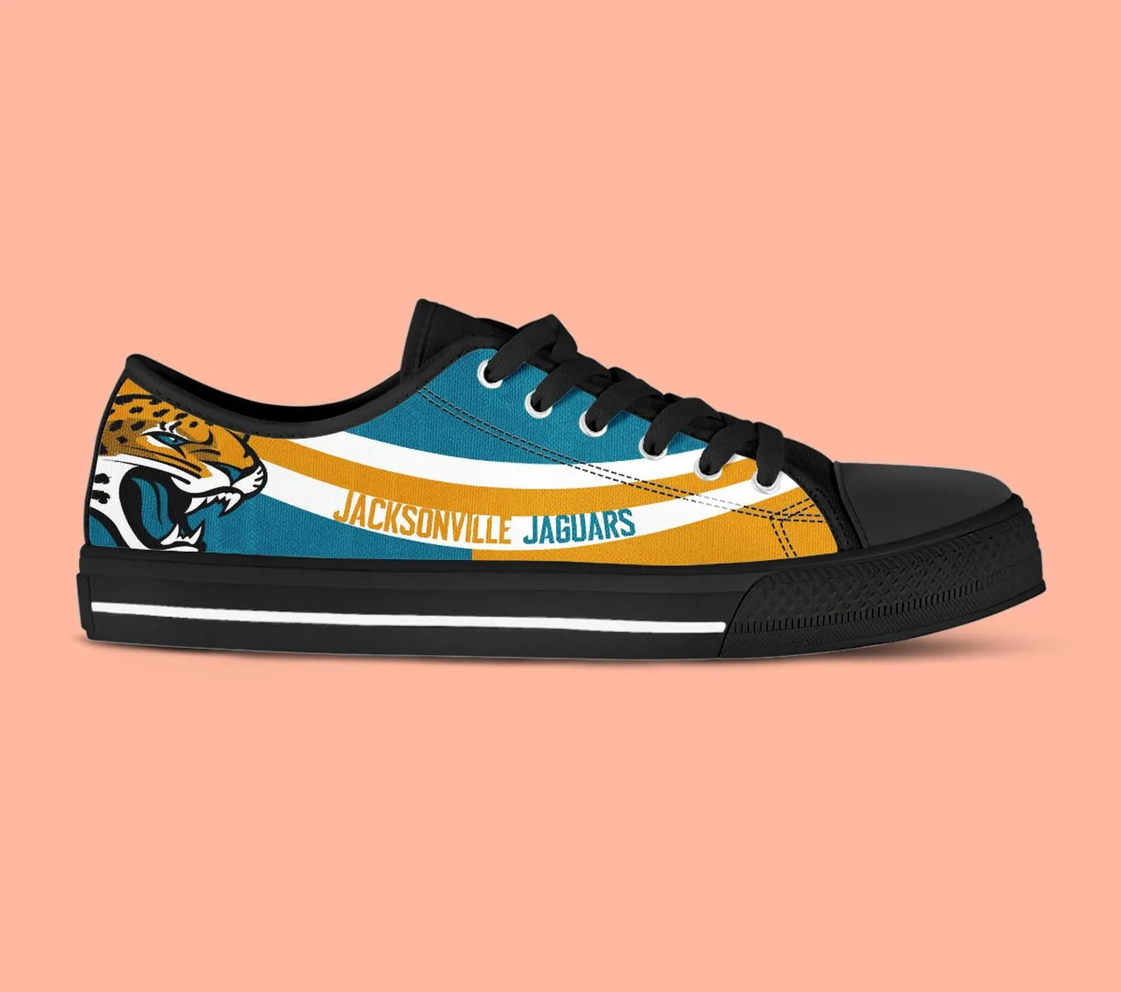 Jacksonville Jaguars Custom Lowtop, Football Custom Shoes, Sport Lowtop, Canvas Shoes, Canvas Lowtop, Unisex Shoes, Gift Birthday