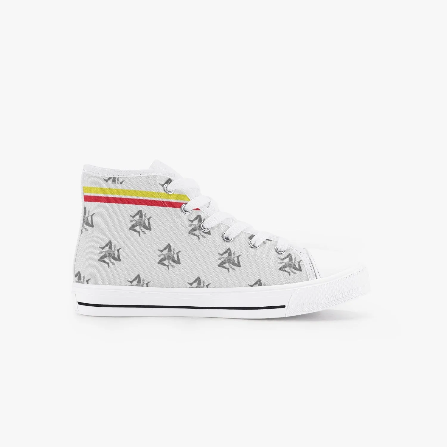 Kid’s High-Top Shoes Siclian pattern white