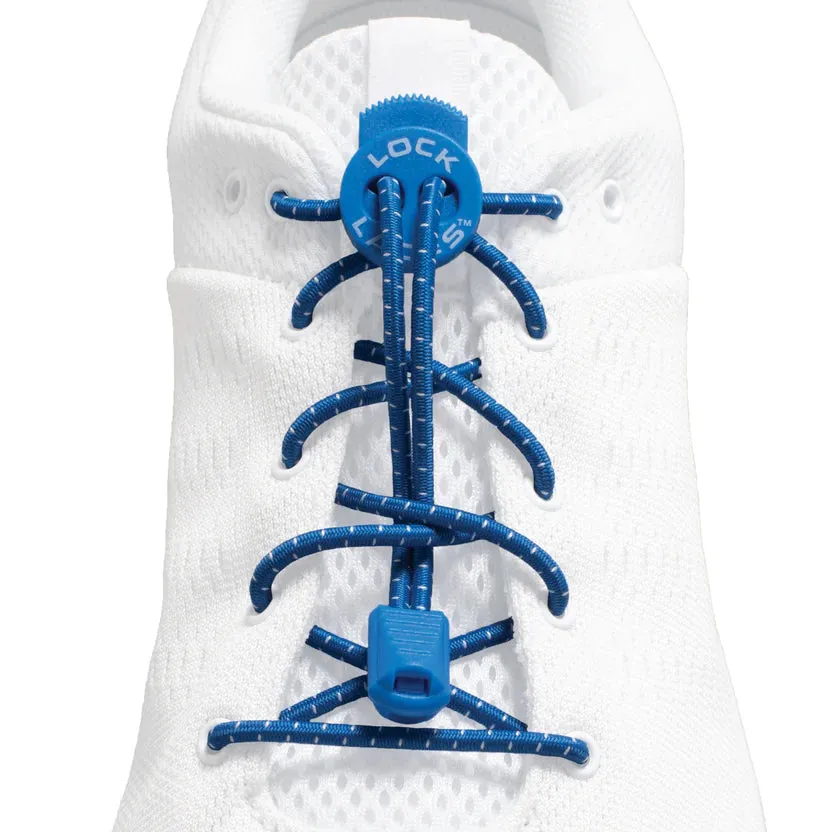 kids lock laces original no-tie shoelaces (royal blue)