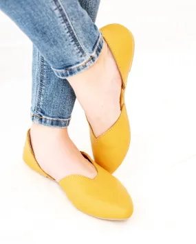 Laura Leather Shoes (Mustard)