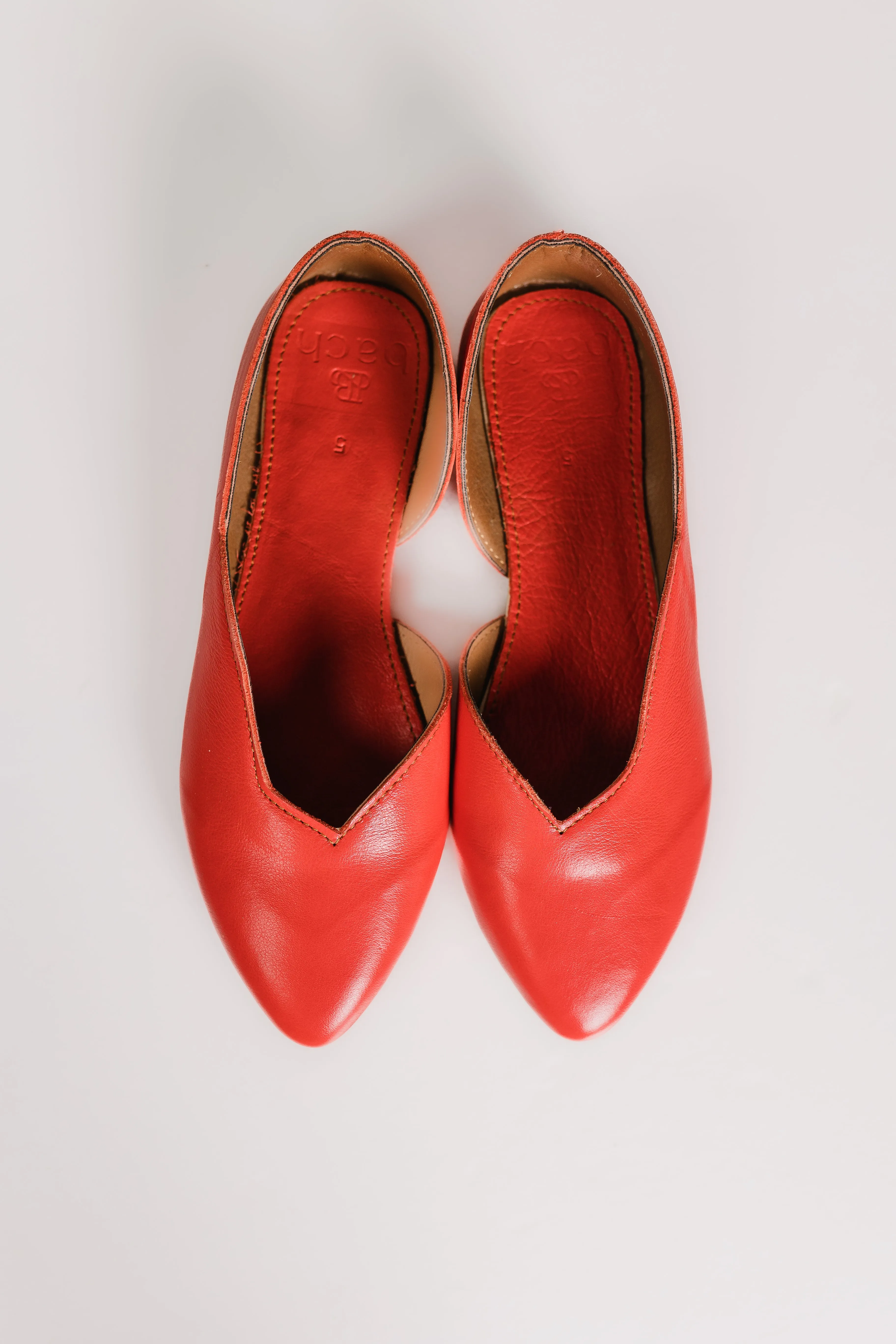 Laura Leather Shoes (Red)