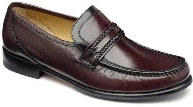 Loake Rome Men’s Burgundy Moccasin Shoe