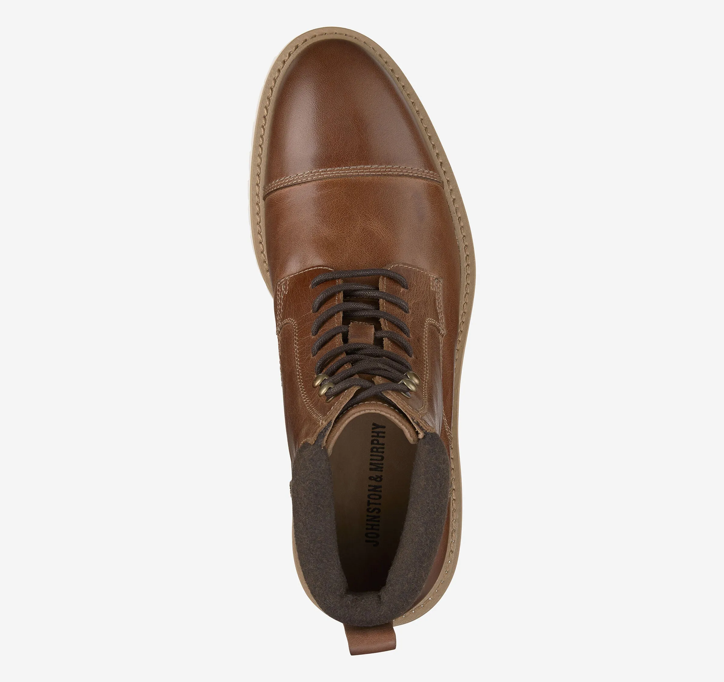 Men's Johnston & Murphy | Barrett Cap Toe Boot | Cognac Full Grain