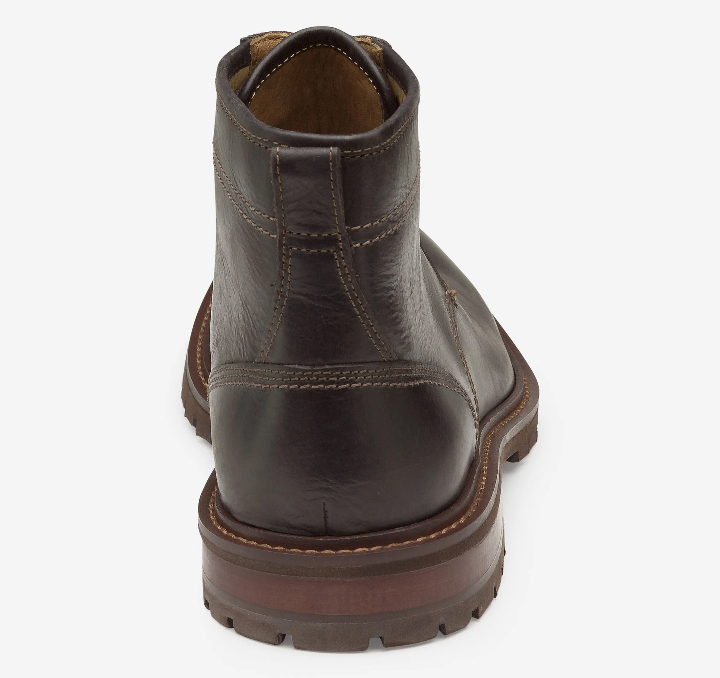 Men's Johnston & Murphy | Barrett Plain Toe Boot | Dk Brown Full Grain