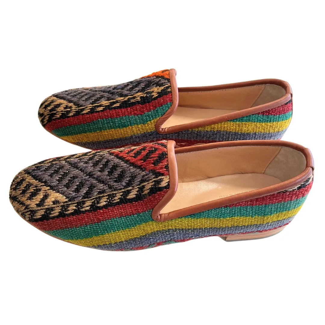 Men's Turkish Kilim Loafers | Multicolor Pattern