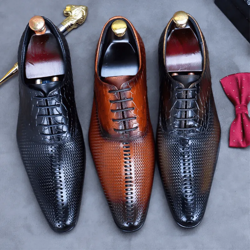 Original Design Men's Flat Shoes / Luxury Lace-up Leather Oxford Shoes / Fashion Footwear