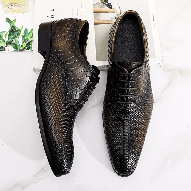 Original Design Men's Flat Shoes / Luxury Lace-up Leather Oxford Shoes / Fashion Footwear