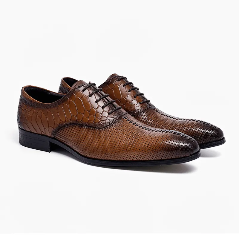 Original Design Men's Flat Shoes / Luxury Lace-up Leather Oxford Shoes / Fashion Footwear