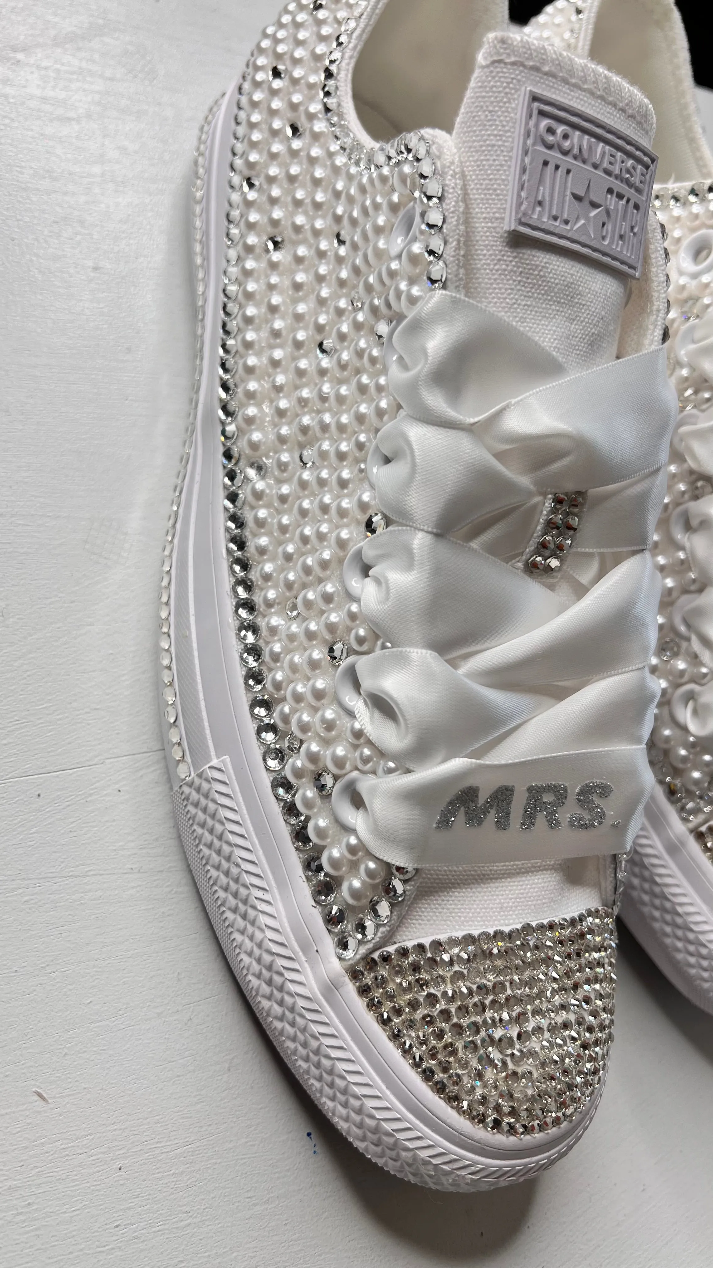 Pearl & rhinestone bling shoes