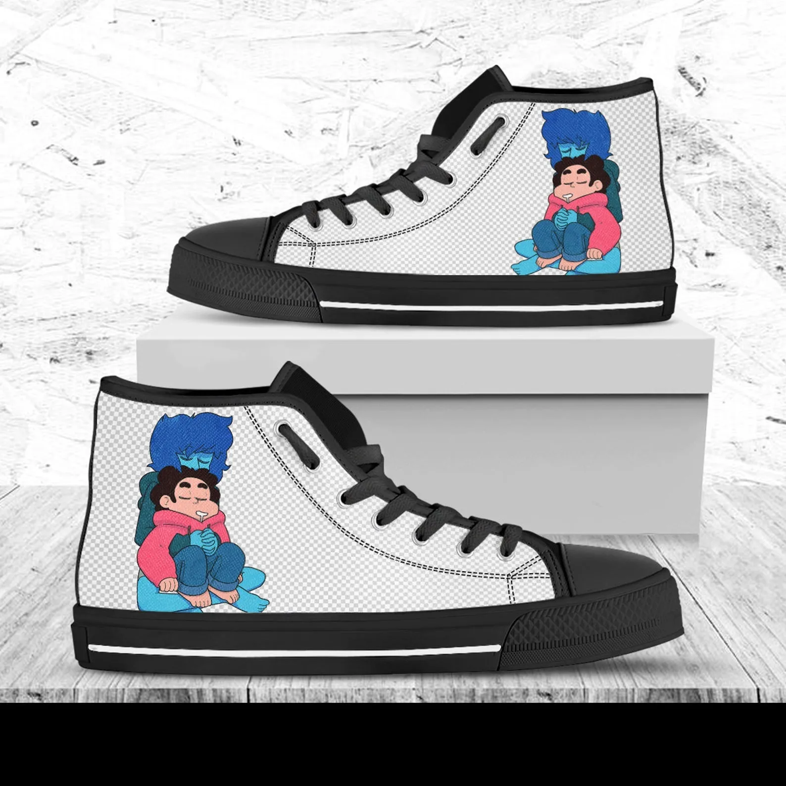 Pearl Custom Shoes, Steven Universe Movie, Cartoon Hightops, Cartoon Network Shoes, Custom Hi Tops, Steven Universe Cartoon Character