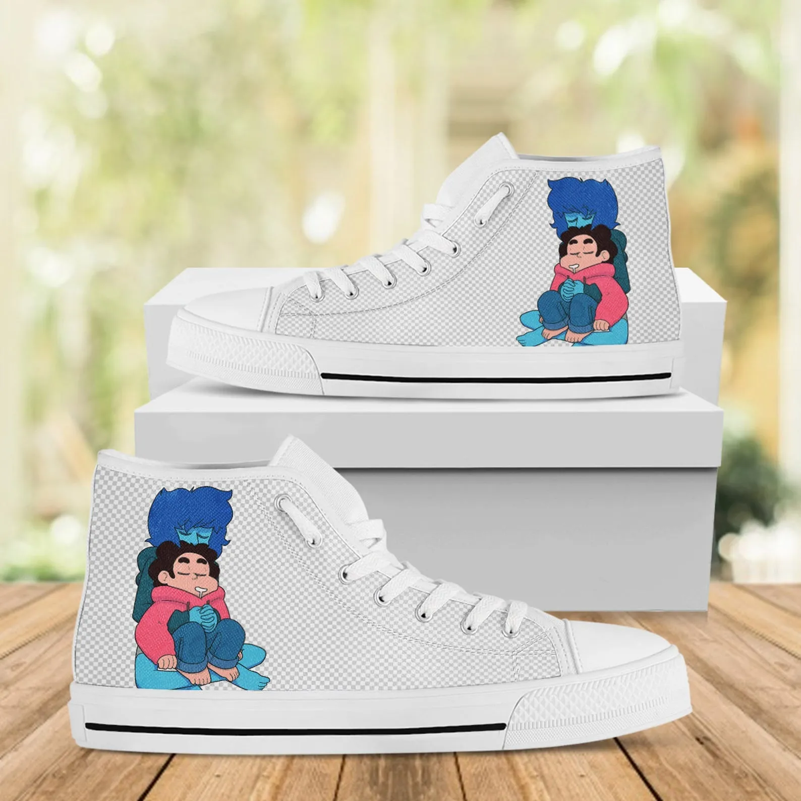 Pearl Custom Shoes, Steven Universe Movie, Cartoon Hightops, Cartoon Network Shoes, Custom Hi Tops, Steven Universe Cartoon Character