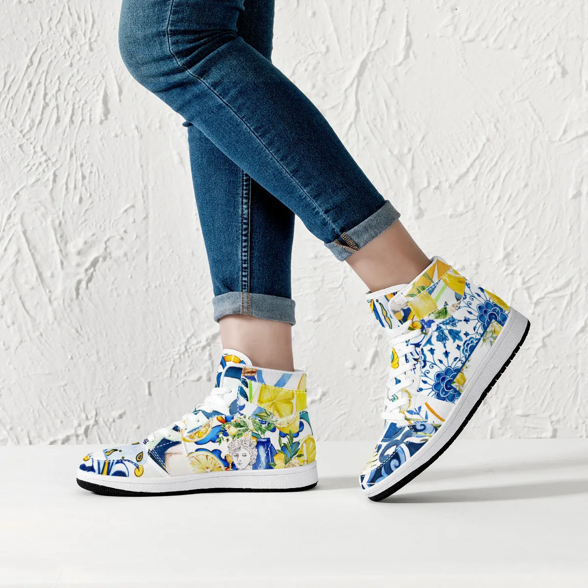 Sapori d'Amalfi High-Top Vegan Leather Sneakers