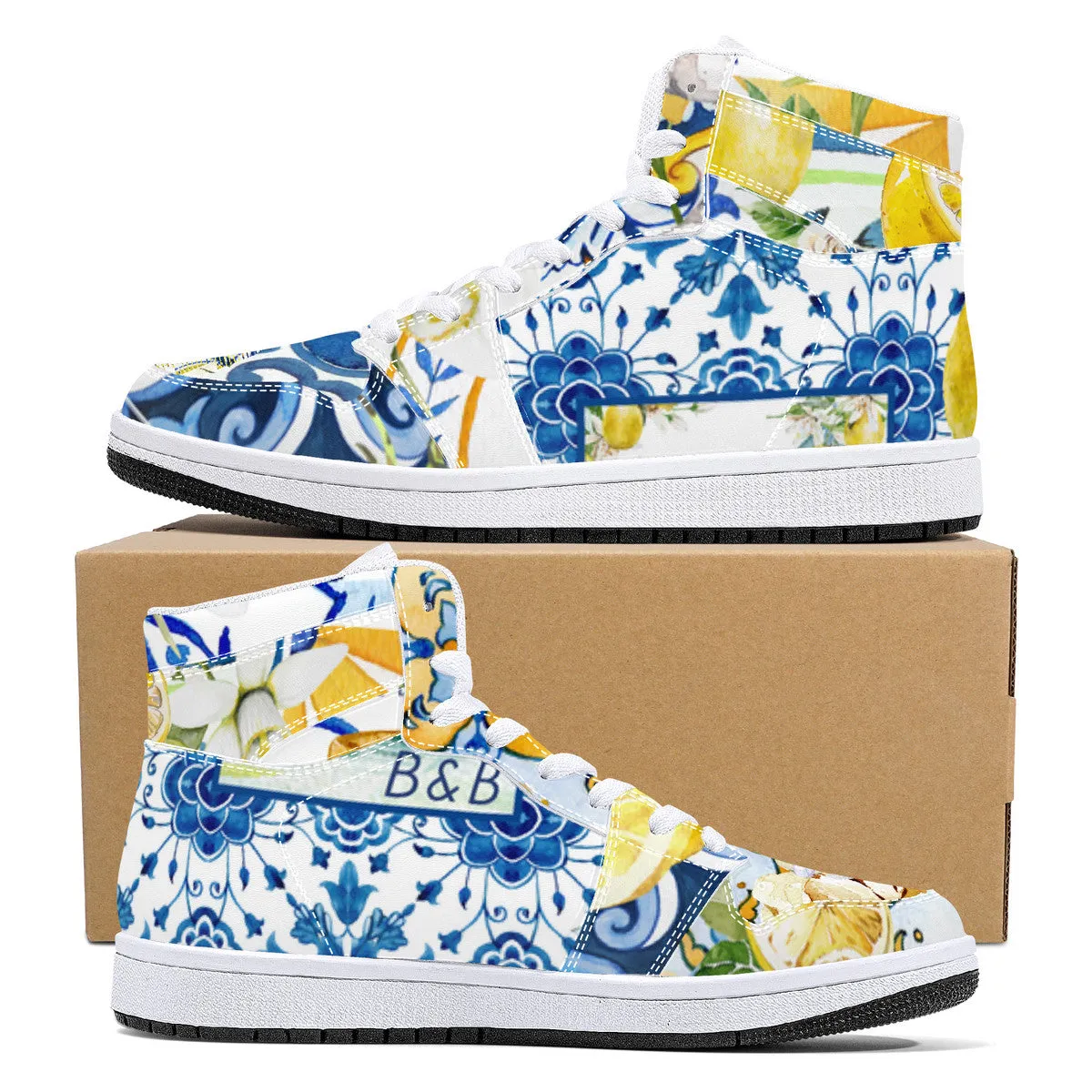 Sapori d'Amalfi High-Top Vegan Leather Sneakers