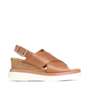 Sasille Slingback Wedge Brandy