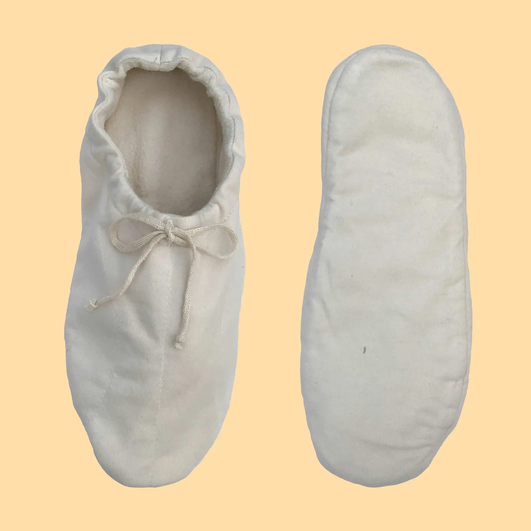 TCHAIKOVSKY Elastic-Free Glue-Free 100% Organic Cotton Fleece House Slippers (Unisex) (100% Biodegradable)