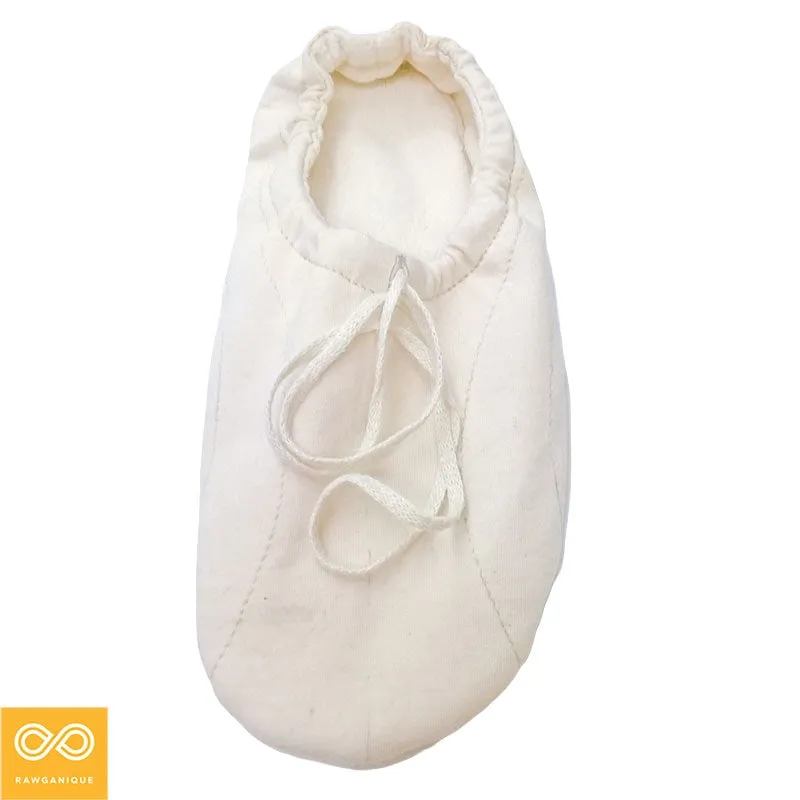 TCHAIKOVSKY Elastic-Free Glue-Free 100% Organic Cotton Fleece House Slippers (Unisex) (100% Biodegradable)