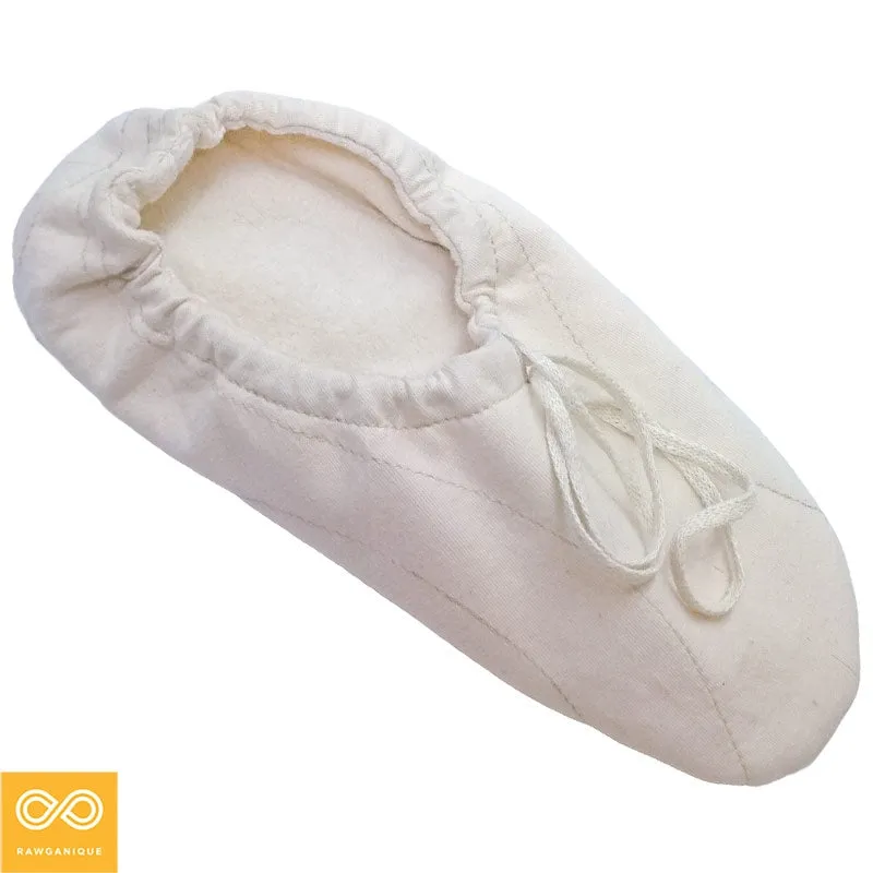 TCHAIKOVSKY Elastic-Free Glue-Free 100% Organic Cotton Fleece House Slippers (Unisex) (100% Biodegradable)