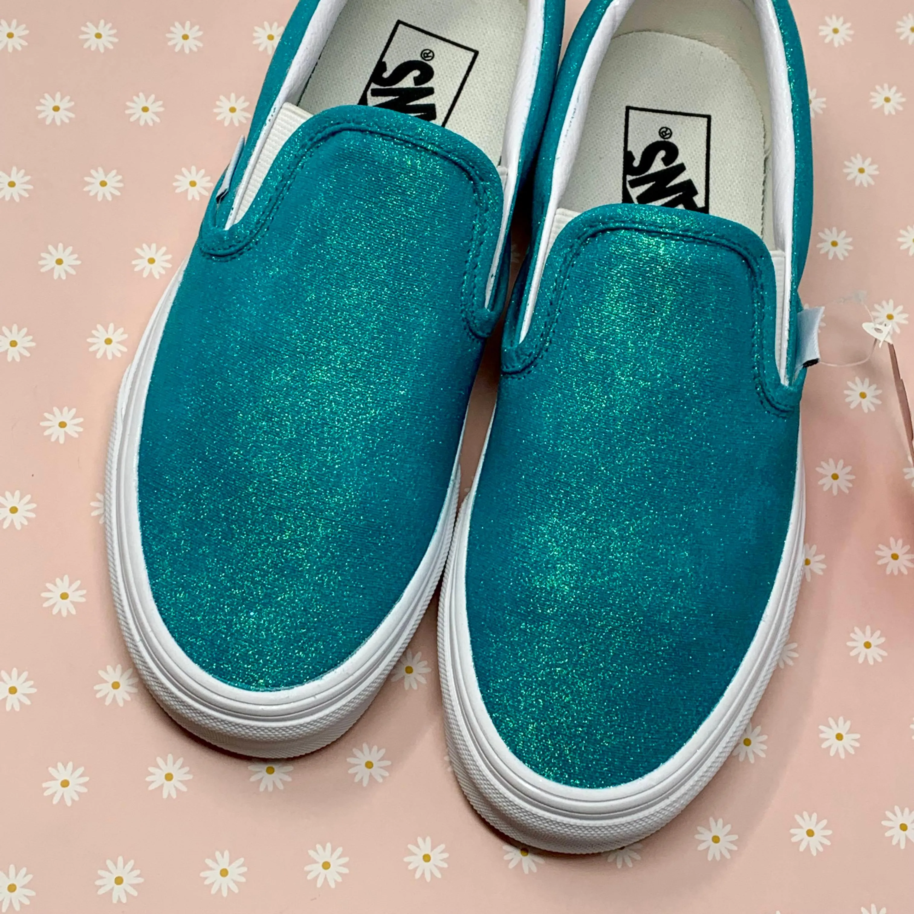 Teal Glitter Shoes