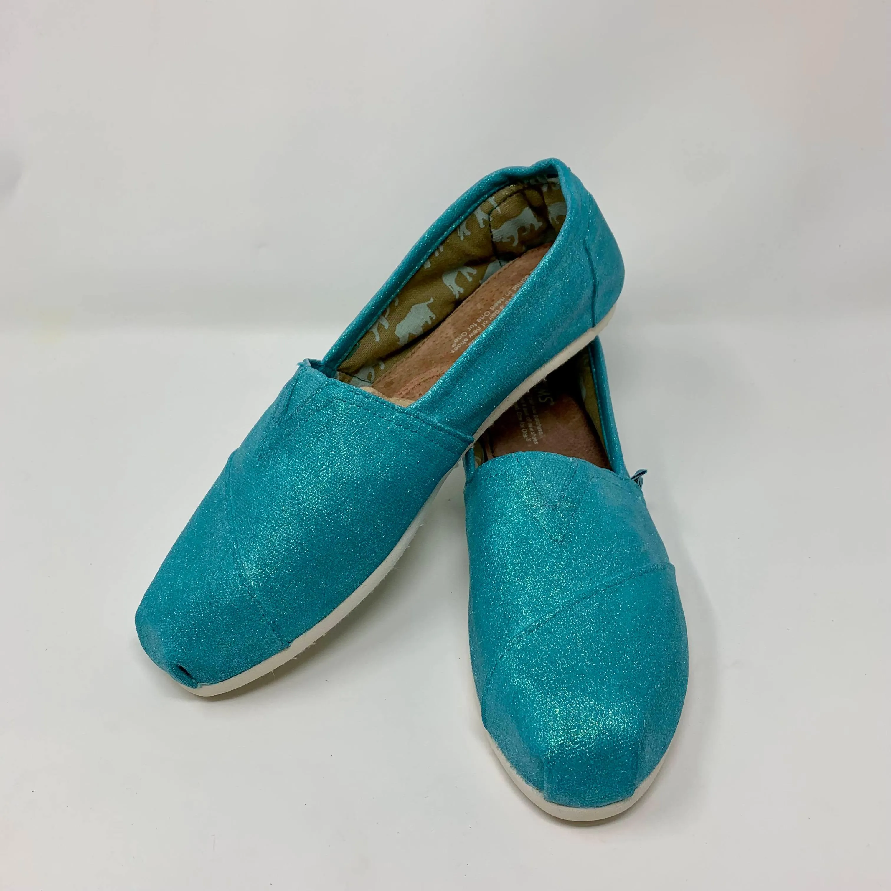 Teal Glitter Shoes